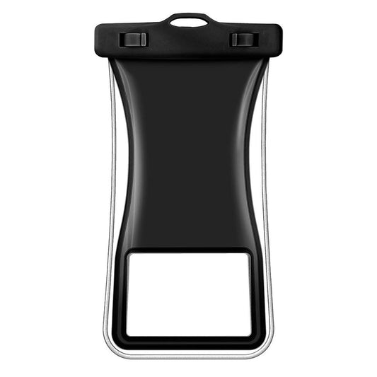 "Schwarze wasserdichte Tasche zur Sicherung des Handys bei Wassersportaktivitäten auf SUP Yogaterrae".