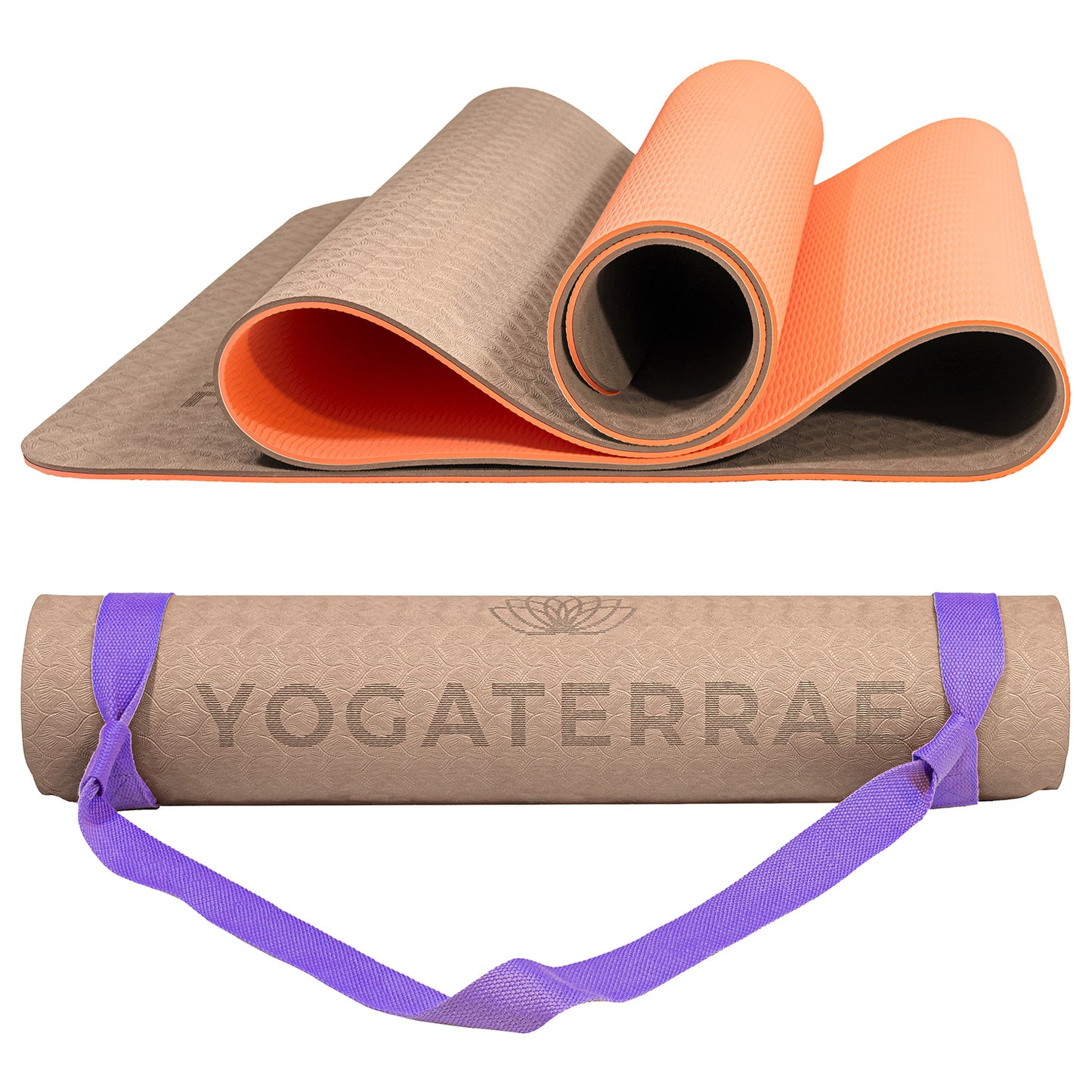 YOGA MAT TPE NON-SLIP BEIGE CORAL