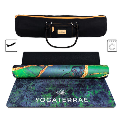 YOGA MAT SUEDE MICROFIBER AND NATURAL RUBBER KANANA VOYAGE WITH BAG