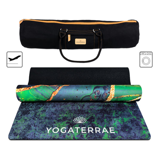 YOGA MAT SUEDE MICROFIBER AND NATURAL RUBBER KANANA VOYAGE WITH BAG