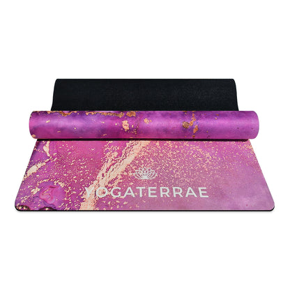 SUEDE AND NATURAL RUBBER LAVANYA "VOYAGE" YOGA MAT (RENEWED OFFER)