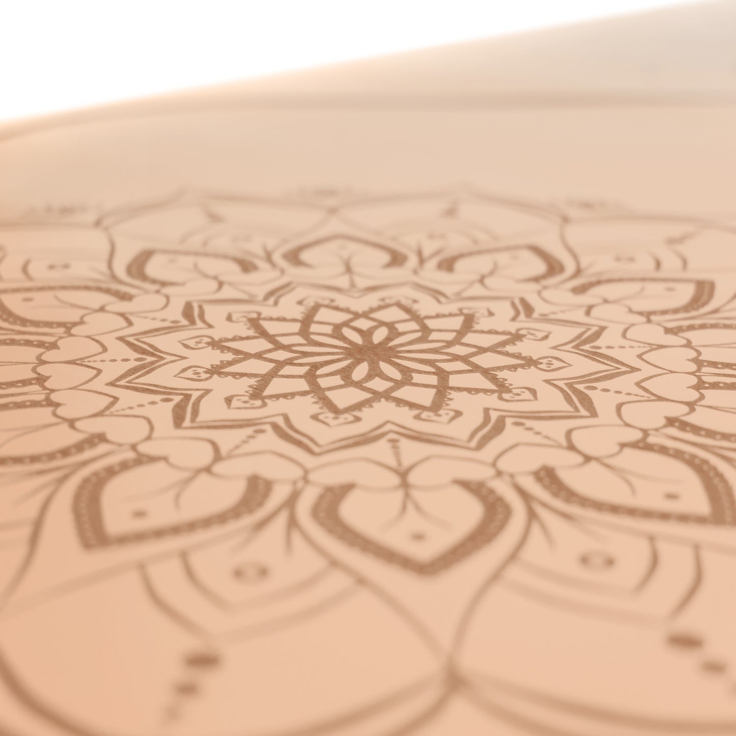 BEIGE MANDALA YOGA MAT IN NATURAL PU-RUBBER WITH BAG
