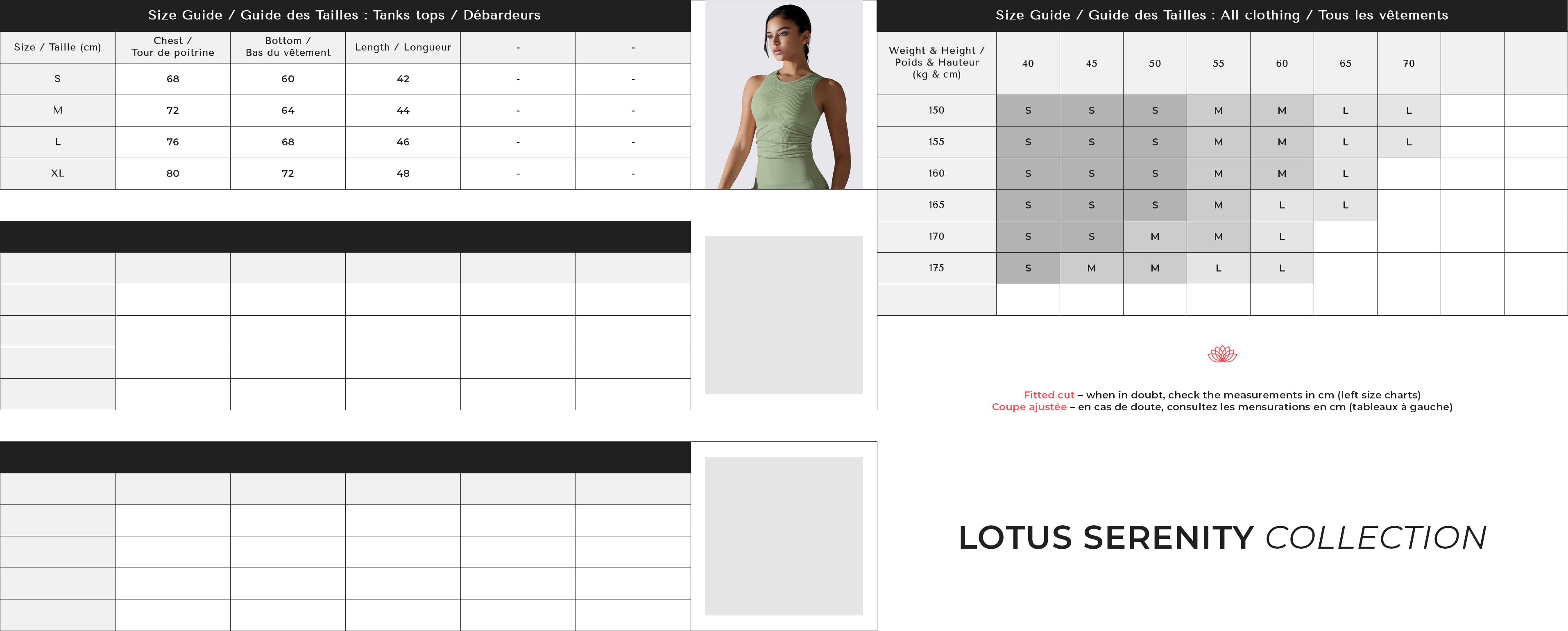 Sizing guide
