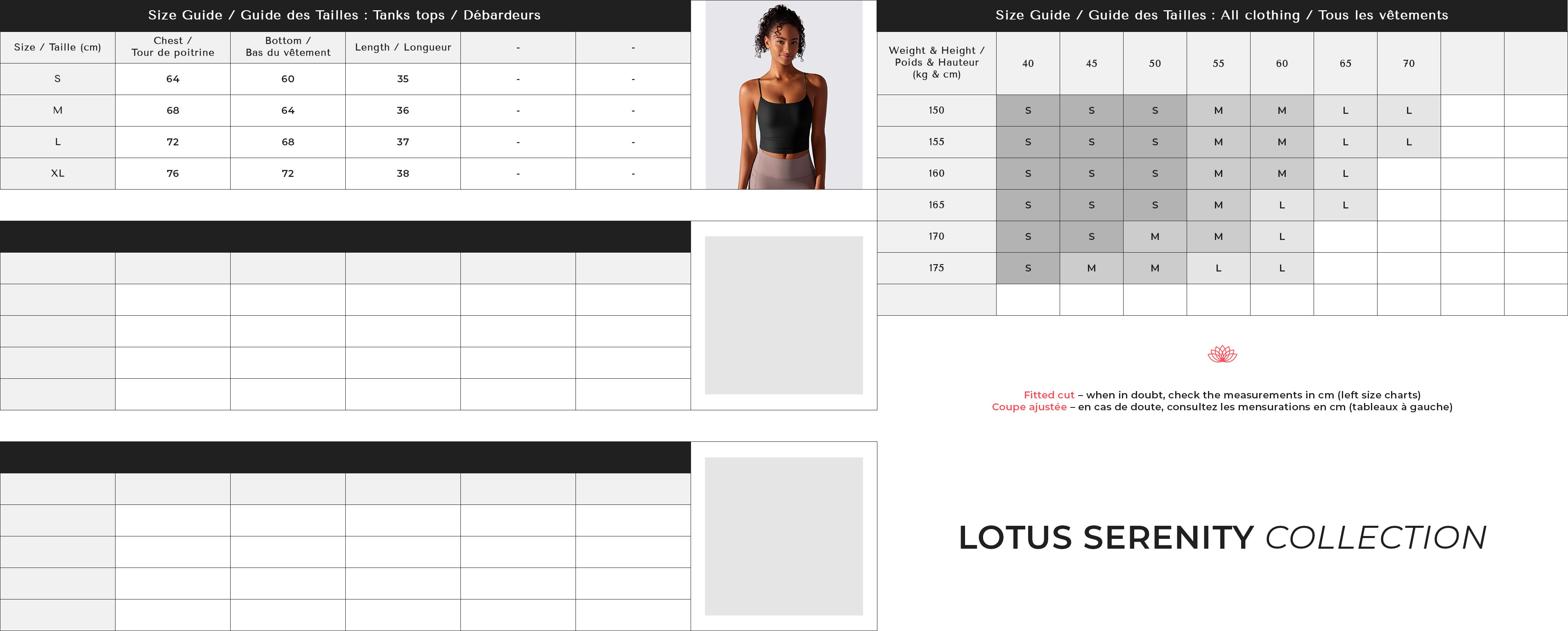 Sizing guide