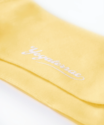 WOMEN'S SOCKS WITH WAVY EDGES, YELLOW