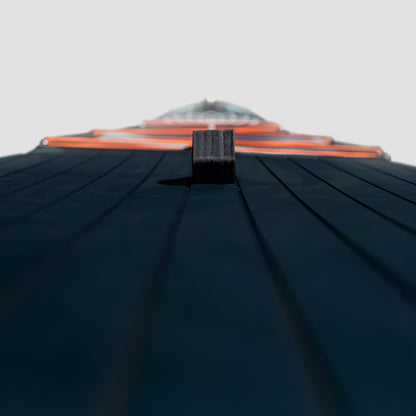 "Wide deck mat, Yogaterrae SUP Pad with soft non-slip texture, integrated handle, secure grip"