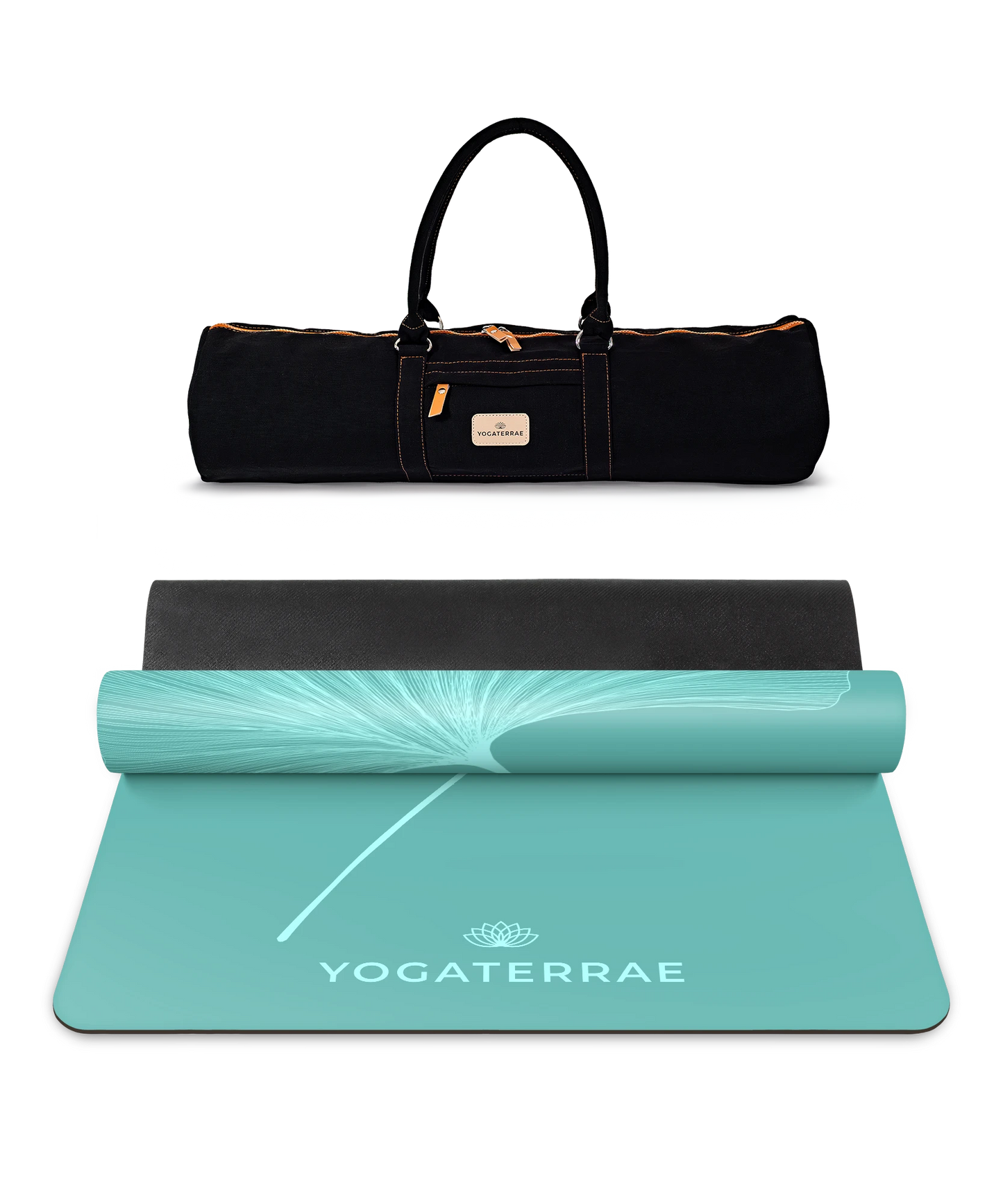 GINKGOS YOGA MAT MINT GREEN NATURAL PU-RUBBER WITH BAG