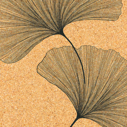 Yoga mat cork and natural rubber non-slip ecological Ginkgos Yin Yang YOGATERRAE French brand