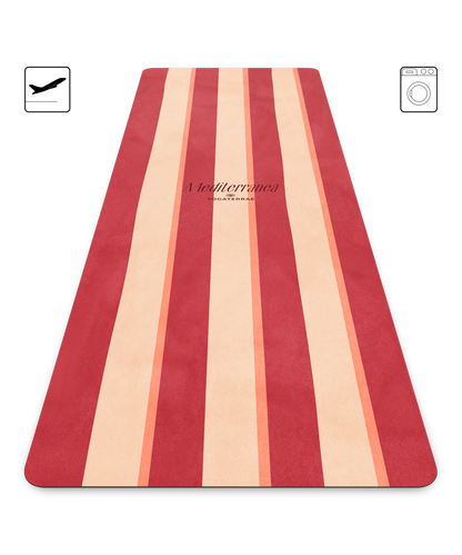 ESTERILLA DE YOGA DE VIAJE DE 1 MM DE MICROFIBRA ANTIDESLIZANTE POSITANO – MEDITERRÁNEA