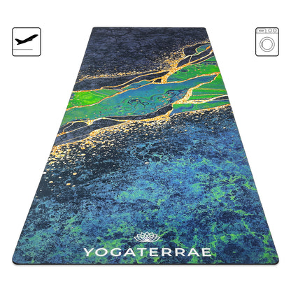 ESTERILLA DE YOGA KANANA DE VIAJE DE MICROFIBRA DE ANTE Y CAUCHO NATURAL CON BOLSA