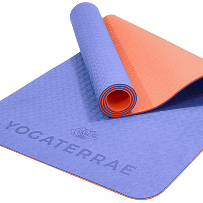 ESTERILLA DE YOGA TPE ANTIDESLIZANTE LAVANDA CORAL
