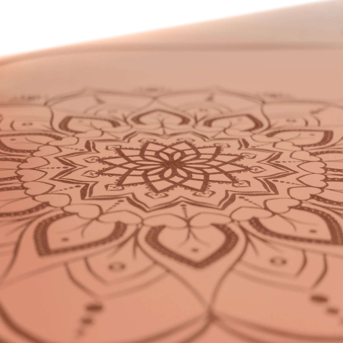 ESTERILLA DE YOGA ANTIDESLIZANTE MARRÓN CLARO DE CAUCHO NATURAL PU MANDALA