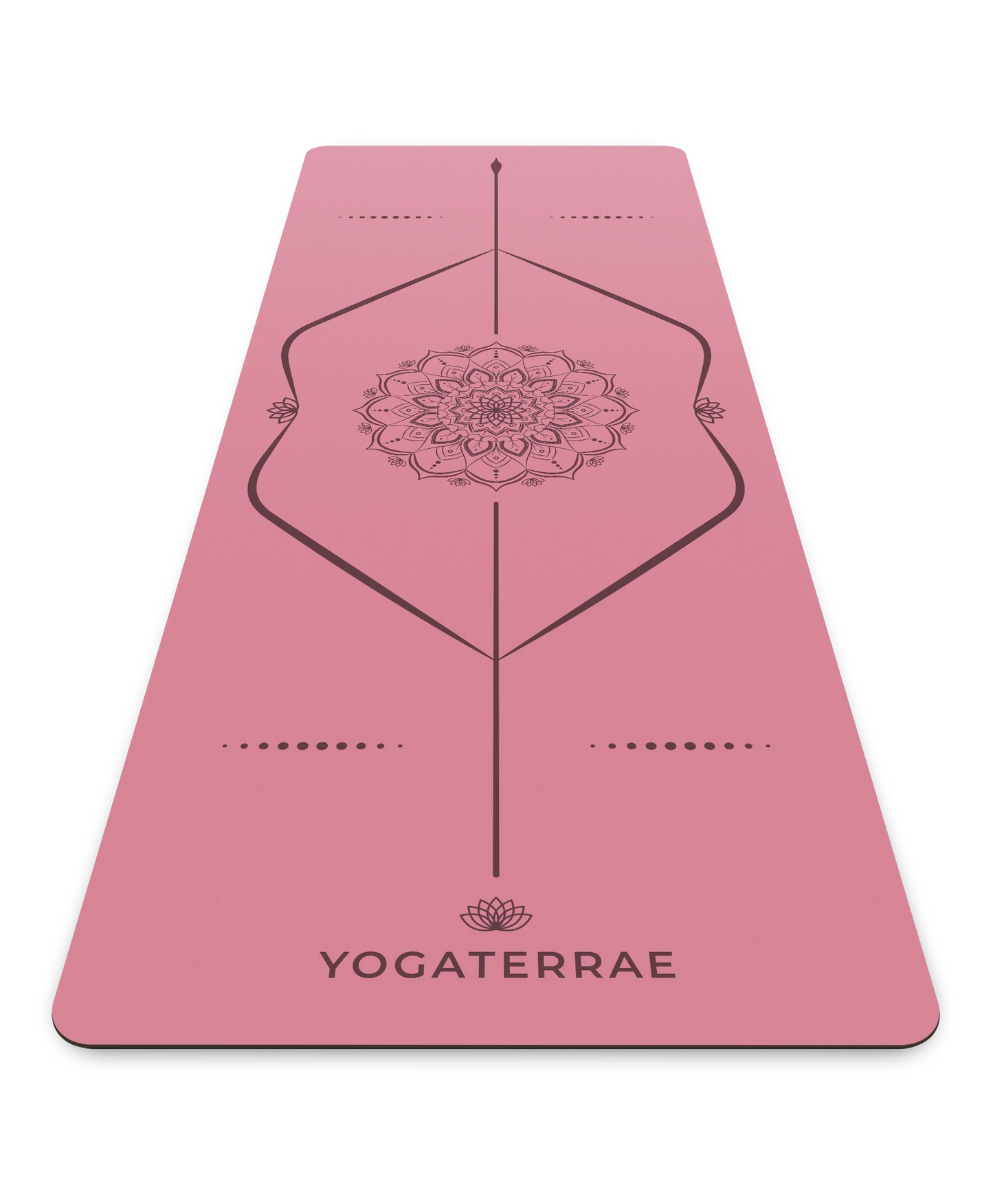 ESTERILLA DE YOGA MANDALA BURDEOS DE CAUCHO NATURAL CON BOLSA