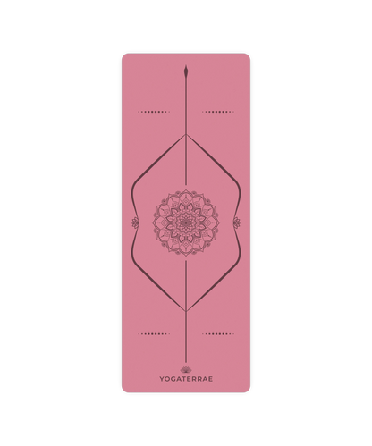 ESTERILLA DE YOGA MANDALA BURDEOS DE CAUCHO NATURAL CON BOLSA