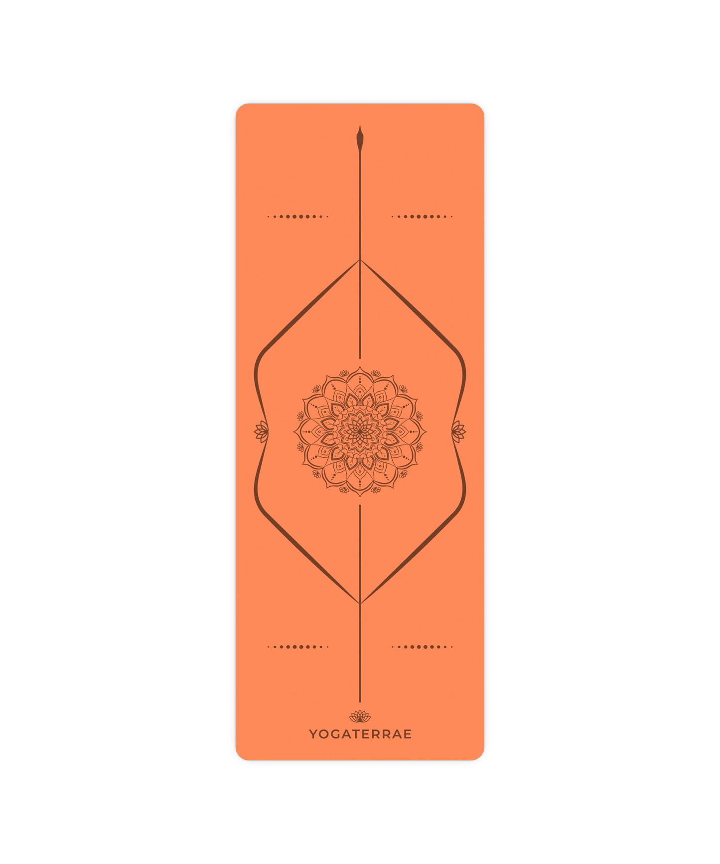 ESTERILLA DE YOGA ANTIDESLIZANTE MANDALA DE CAUCHO NATURAL NARANJA