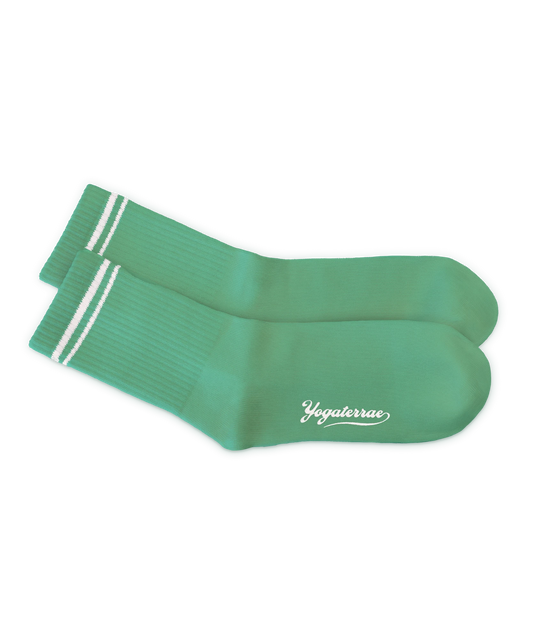 Calcetines de rayas para mujer, look deportivo chic y suavidad para el día a día VERDE