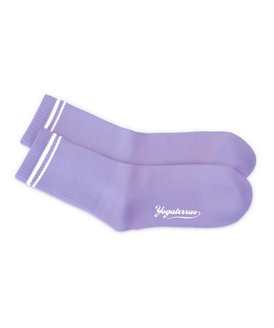 Calcetines de rayas para mujer, look deportivo chic y suavidad para el día a día LAVANDA