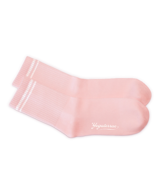 Calcetines de rayas para mujer, look deportivo chic y suavidad para el día a día ROSA