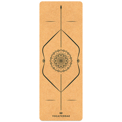 ESTERILLA DE YOGA MANDALA DE CORCHO NATURAL Y CAUCHO (OFERTA RENOVADA)