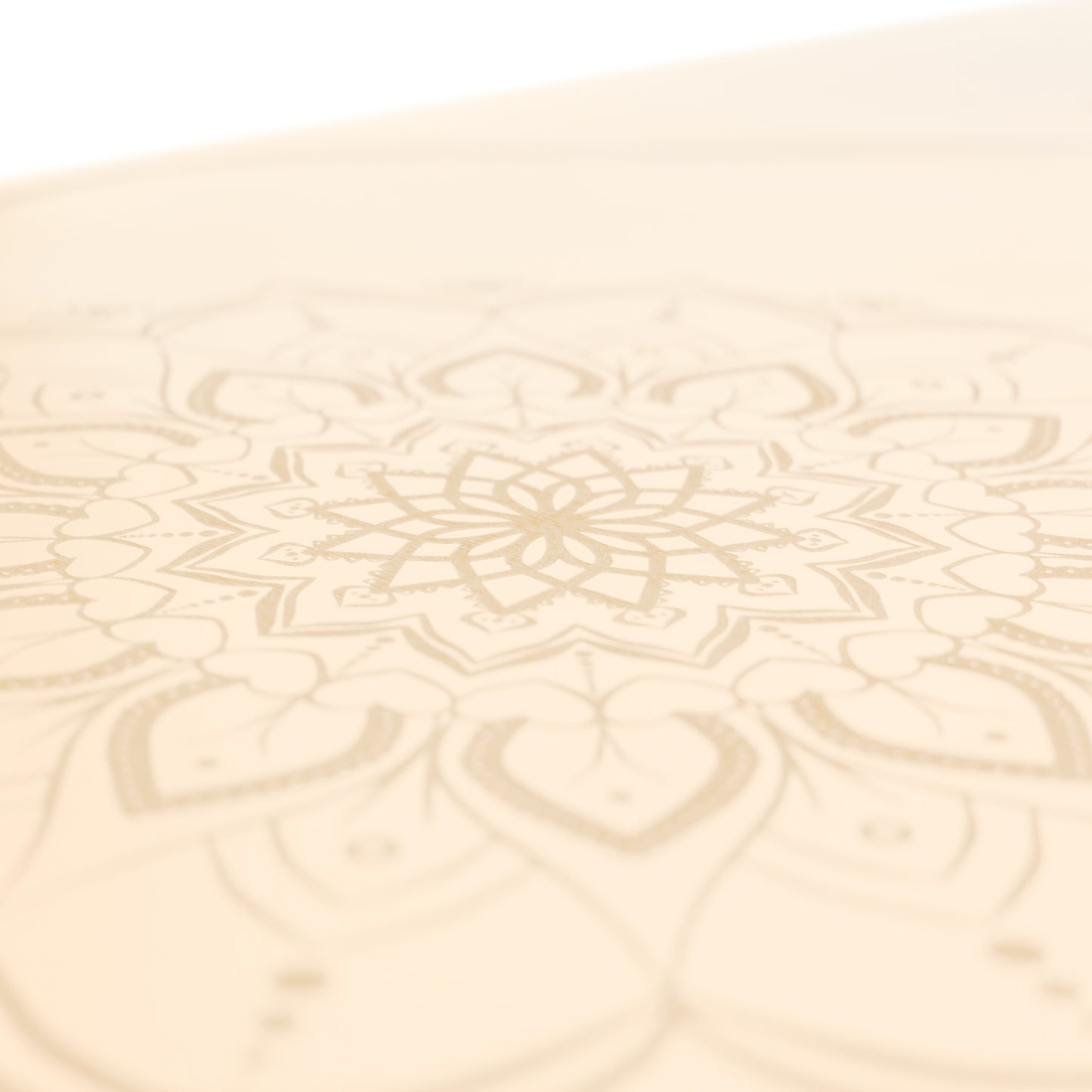 TAPPETINO YOGA BIANCO ANTISCIVOLO IN GOMMA NATURALE MANDALA