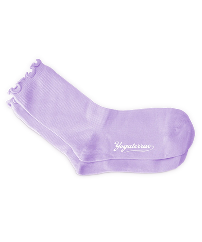 CALZINI DA DONNA CON BORDO ONDULATO, LAVANDA