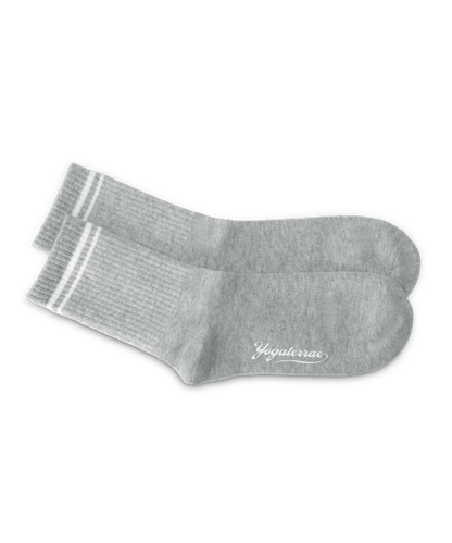 CALZINI DA DONNA A RIGHE A CONTRASTO, GRIGIO MELANGE