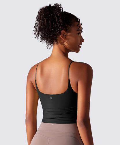 REGGISENO SPORTIVO NERO CON SPALLINE SOTTILI PER SOSTEGNO E COMFORT