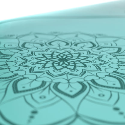 TAPPETINO YOGA ANTISCIVOLO VERDE MENTA IN GOMMA NATURALE MANDALA